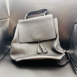 Kate Spade Black Hayes Backpack With Pink Interior